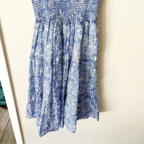 Amanda Uprichard Dress Size Small Adelene Midi Smocked Tiered Floral Cottagecore - Picture 6 of 10